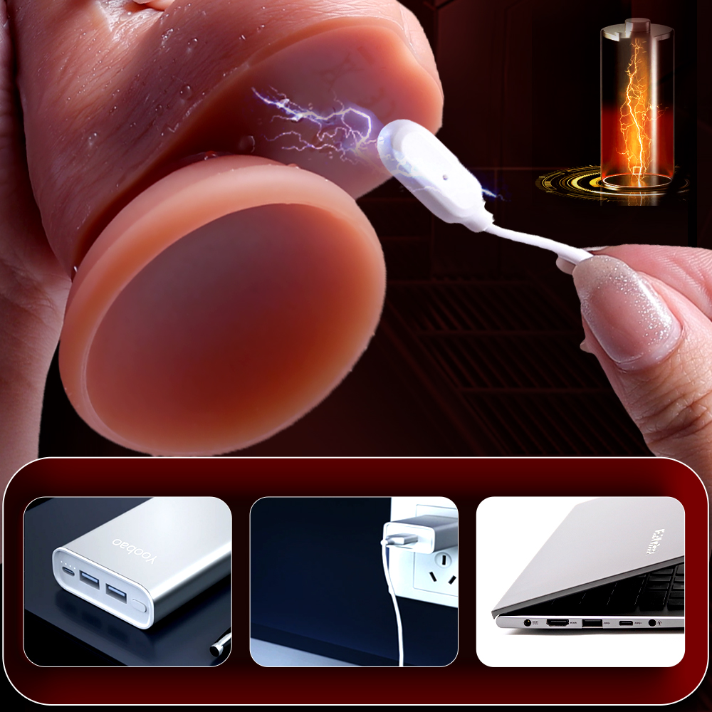 Großer Vibrator Dildo für Frauen Heizung stoßen realistische Penis Sexspielzeug Kunst gummi Schwanz Erwachsenen Spielzeug weiche Dildos Vibratoren - Image 4