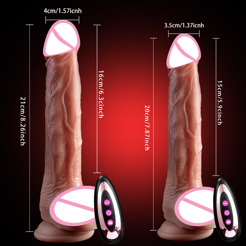 Großer Vibrator Dildo für Frauen Heizung stoßen realistische Penis Sexspielzeug Kunst gummi Schwanz Erwachsenen Spielzeug weiche Dildos Vibratoren - Image 6