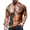 Männer der Mode Lustige Muskel Männer T-Shirt 3D T-Shirt Druck Casual Rundhals Kurzarm T-Shirt Übergroßen Schnell Trockene Kleidung - Image 2