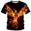 Mode Sommer Adler Und Flamme Phoenix Tier 3d Gedruckt T Shirt Für männer T Shirt O'neck Kurzarm Übergroßen t-shirt Top Heißer - Image 4