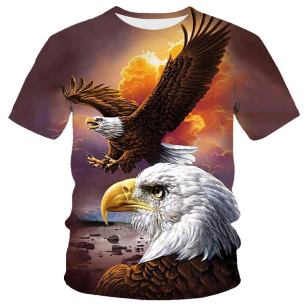 Mode Sommer Adler Und Flamme Phoenix Tier 3d Gedruckt T Shirt Für männer T Shirt O'neck Kurzarm Übergroßen t-shirt Top Heißer