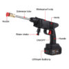 1500W Cordless Elektrische Hochdruck Washer Wiederaufladbare Auto Waschen Gun Elektrische Wasser Pistole Schaum Maschine für Makita 18V batterie - Image 6