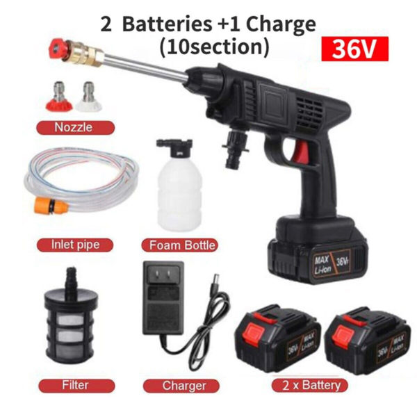1500W Cordless Elektrische Hochdruck Washer Wiederaufladbare Auto Waschen Gun Elektrische Wasser Pistole Schaum Maschine für Makita 18V batterie