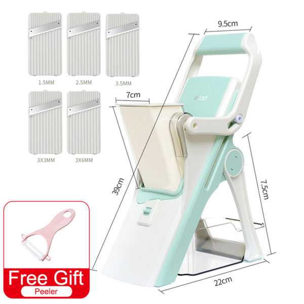 5 in 1 Gemüse Cutter Multifunktionale Slicer Hand Lebensmittel Chopper Obst Kartoffel Gurke Karotten Fleisch Slicer Shredder Sichere Scheibe