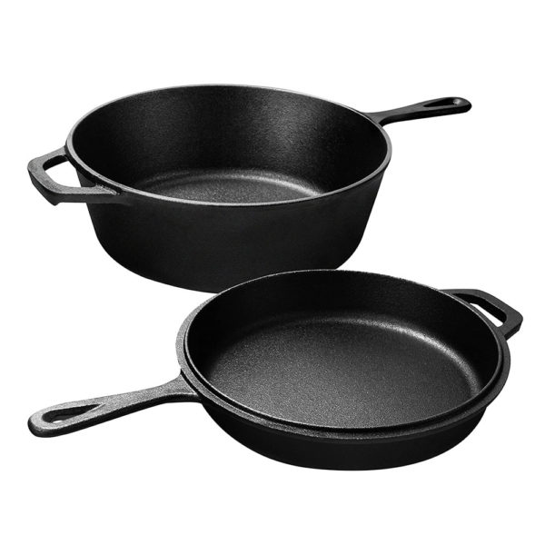Dutch Ofen Schmortopf Gusseisen Auflauf Für Lagerfeuer BBQ Kochen Töpfe 3,2 L Topf