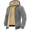 Herren Reiß verschluss Hoodie Sweatshirt Sherpa Hoodie Jacke Sweat Jacke lässig wesentliche Winterkleid ung Bekleidung Hoodies Sweatshirts - Image 5