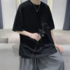 Baumwoll-T-Shirts für Männer und Frauen mit Halbärmchen für Sommer, locker, kurz, lässig, Basis hemd, einfarbig - Image 2