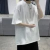Baumwoll-T-Shirts für Männer und Frauen mit Halbärmchen für Sommer, locker, kurz, lässig, Basis hemd, einfarbig - Image 4