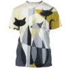 Neue Sommer Männer coole Cartoon Katze drucken 3d gedruckt T-Shirt Hip Hop Spaß Straße Persönlichkeit o Kragen Kurzarm plus Größe Top - Image 2