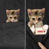 CLOOCL Tiere Baumwolle T-shirts Tiger Katze Doppel Mittelfinger Tasche T-Shirt Erwachsene Jugendliche Sommer Kurzarm Shirts Tops - Image 2