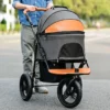 Faltbarer Haustier-Kinderwagen mit Rädern, Leichter Kinderwagen für kleine Hunde, Begleit tier hunde wagen, neu - Image 2