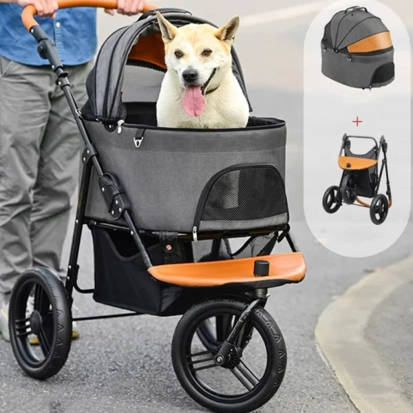 Faltbarer Haustier-Kinderwagen mit Rädern, Leichter Kinderwagen für kleine Hunde, Begleit tier hunde wagen, neu