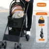 Haustier wagen Katze aus Wagen Licht Falt trennung kleine und mittlere große Hunde fläche große Outdoor-Spiel auto Tier bedarf - Image 2