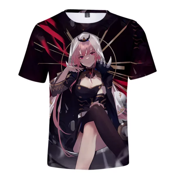 Hololive T-Shirts Vtuber Mori Calliope Anime sexy Mädchen 3d gedruckt Streetwear Männer Frauen übergroße T-Shirt Harajuku Kinder T-Shirts Tops