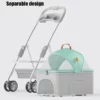 Leichte faltbare Kinderwagen, Kinderwagen mit Rädern, Hunde wagen, Begleit tier, Transport von mittelgroßen Hunden im Freien - Image 5