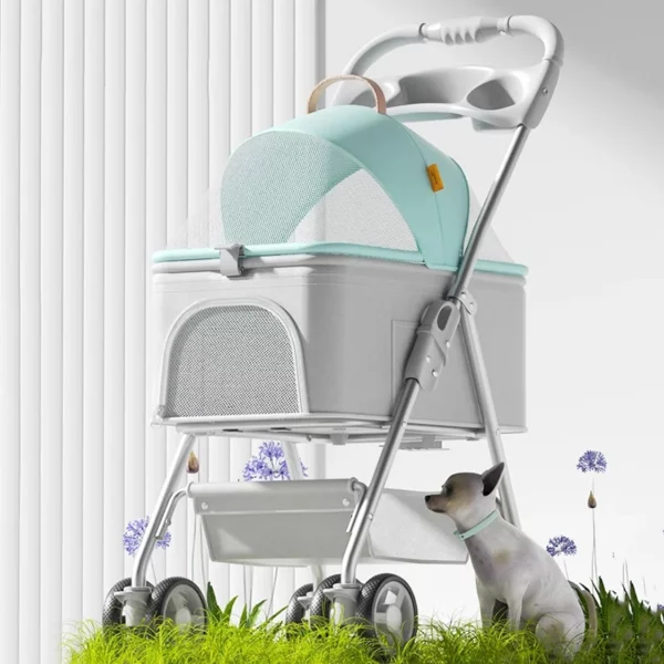 Leichte faltbare Kinderwagen, Kinderwagen mit Rädern, Hunde wagen, Begleit tier, Transport von mittelgroßen Hunden im Freien