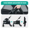 Leichter Kinderwagen für kleinen Hund, Haustier wagen, Outdoor-Hunde wagen mit Rädern, Katzen wagen, Haustier-Trolleys - Image 4