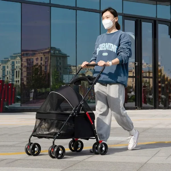 Leichter Kinderwagen für kleinen Hund, Haustier wagen, Outdoor-Hunde wagen mit Rädern, Katzen wagen, Haustier-Trolleys