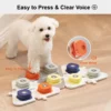 Mewoofun Haustier Kommunikation taste mit Aufklebern Hund Katze Aufnahme gerät Fütterung Klingel Glocke für Welpen Kätzchen Sounds Maker - Image 4