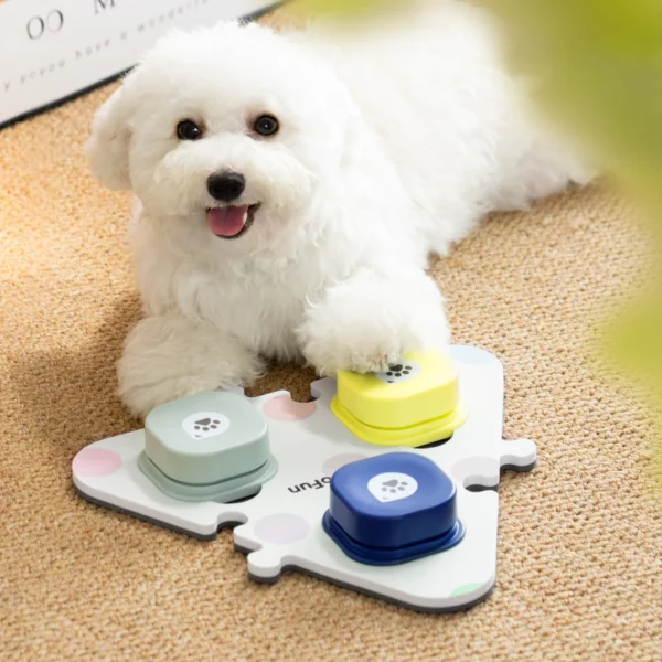 Mewoofun Haustier Kommunikation taste mit Aufklebern Hund Katze Aufnahme gerät Fütterung Klingel Glocke für Welpen Kätzchen Sounds Maker