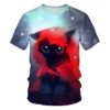 Neue Sommer Flut Mode Haustier Katze Muster Männer T-Shirts lässig 3D-Druck T-Shirts Hip Hop Persönlichkeit Rundhals ausschnitt Kurzarm Tops - Image 3