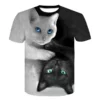 Neue Sommer Flut Mode Haustier Katze Muster Männer T-Shirts lässig 3D-Druck T-Shirts Hip Hop Persönlichkeit Rundhals ausschnitt Kurzarm Tops - Image 6