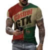 Sommer Castrol vintage 3D Druck männer T-shirt Straße Trendy Oansatz Kurzarm Übergroßen T-shirts Lose Top Tees männer kleidung - Image 2