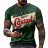 Sommer Castrol vintage 3D Druck männer T-shirt Straße Trendy Oansatz Kurzarm Übergroßen T-shirts Lose Top Tees männer kleidung - Image 5