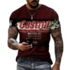 Sommer Castrol vintage 3D Druck männer T-shirt Straße Trendy Oansatz Kurzarm Übergroßen T-shirts Lose Top Tees männer kleidung - Image 6