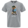 Sommer lässig T-Shirt bekommen verrückt schlechte Laune gehen stille Teddybär Kurzarm Herren T-Shirt Hip Hop Tops lose übergroße Männer T-Shirts - Image 4