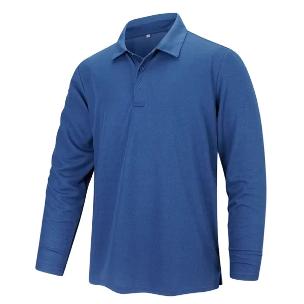 Zengvee Langarm Polos hirts Mode Revers T-Shirt Herren atmungsaktives Polos hirt für Golf und taktische Aktivitäten
