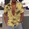 2023 Kokosnuss baum Hemden für Männer 3d gedruckt Männer Hawaii Hemd Strand 5xl Kurzarm Mode Tops T-Shirt Mann Bluse Camisa - Image 4