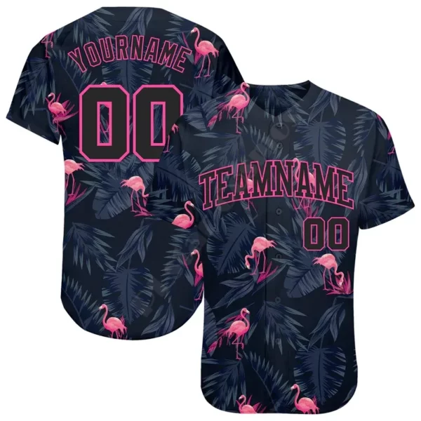 Baseball Jersey Hemd Kunden Name Muster Design Flamingo Authentische Baseball Shirt Baseball Jersey Hemd hip hop Tops