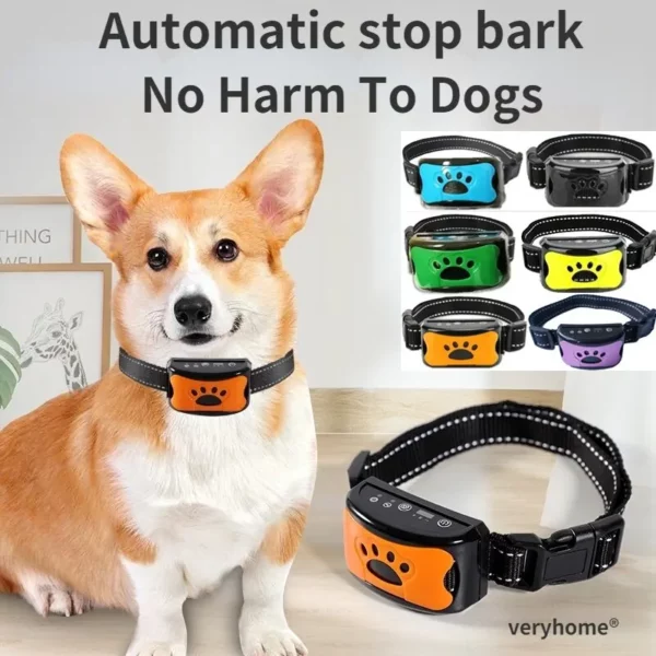 Haustier Hund Anti barking USB elektrische Ultraschall Hunde hören auf zu bellen Vibration Anti Bark Halsband automatische Halsband Hunde training Halsbänder