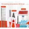 Haustier-Pflege werkzeuge, Hunde-Katzen knipser Trimmer mit Handschuh-Kamm-Schere Nagel-Kits - Image 4