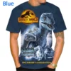 Jurassic Park 3d gedruckt T-Shirt Sommer Mode T-Shirt Unisex Jurassic World lässig Rundhals ausschnitt T-Shirts Herren Kurzarm - Image 3