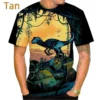 Jurassic Park 3d gedruckt T-Shirt Sommer Mode T-Shirt Unisex Jurassic World lässig Rundhals ausschnitt T-Shirts Herren Kurzarm - Image 4