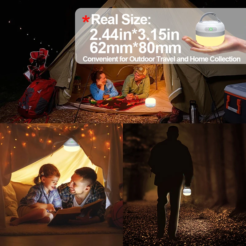 LV10 Outdoor LED Camping Taschenlampe 230 Stunden Wiederaufladbare Camping Laterne mit Magnet Leuchte Tragbare Notfall Licht - Image 5