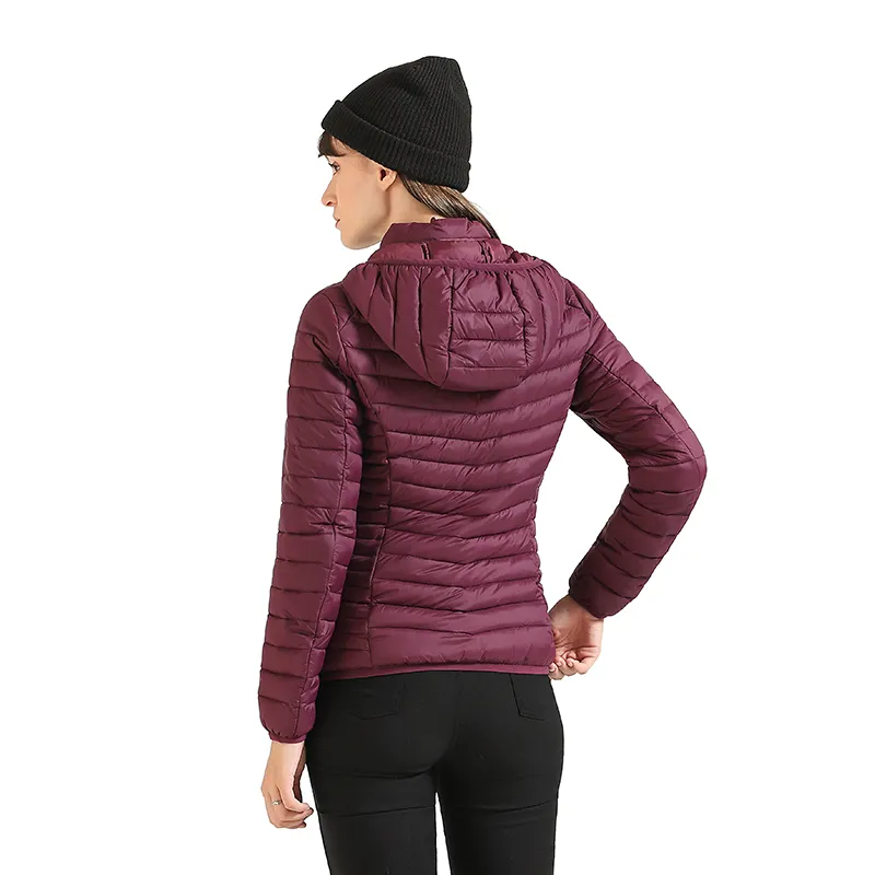SANTELON Ultraleichter, gepolsterter Pufferjackenmantel für Damen mit abnehmbarer Kapuze, warmer, leichter Outdoor-Parka mit Aufbewahrungstasche - Image 3