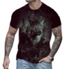 Sommer Männer 3d gedruckt Wolf Grafik T-Shirt Outdoor Freizeit sport Tier Avatar heftigen Wolf übergroßen O-Ausschnitt lose Top - Image 3