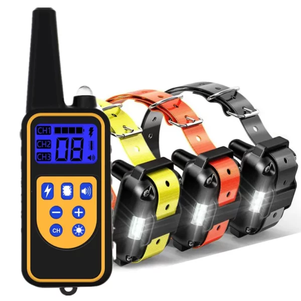 Trainings halsband Hund 800m Anti-Rinde Hunde halsband wasserdicht mit wiederauf lad baren Haustier Fernbedienung elektrisches Halsband für Hunde