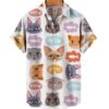 3D Printed Cat Hawaiian Shirt - Image 2