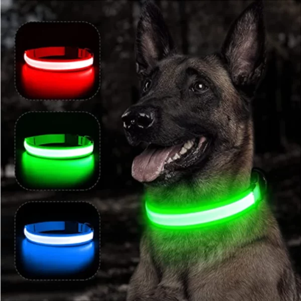 USB Aufladbare Leucht Kragen Einstellbare Led Glowing Hund Kragen für Große Kleine Hunde Katze Nachtlicht Kragen Pet Sicherheit Harnes