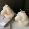 Krawatte Seil Ball gedrehte gestrickte Knoten Kerzen Formen Rohr Knoten Kerze Silikonform für einzigartiges seltsames Geschenk - Image 3
