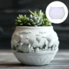 Bergrelief Sukkulente Blumentopf Harz Silikonform Bergstrom fließendes Wasser Aufbewahrungsbox Kerze Tasse Gipsformen - Image 6