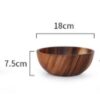Kitchen Natural Wooden Bowl Household Fruit Bowl Salad Bowl For Home Restaurant Food Container Wooden Utensils Note The Size Hot - Image 7