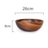 Kitchen Natural Wooden Bowl Household Fruit Bowl Salad Bowl For Home Restaurant Food Container Wooden Utensils Note The Size Hot - Image 6