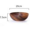 Kitchen Natural Wooden Bowl Household Fruit Bowl Salad Bowl For Home Restaurant Food Container Wooden Utensils Note The Size Hot - Image 10