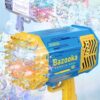 Bubble Gun Rocket 69 Holes Soap Bubbles Machine Gun Shape Automatic Blower With Light Toys For Kids Pomperos - Image 7